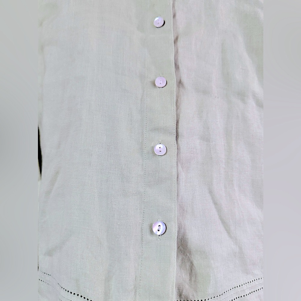 NWOT: Womenโs 2pc Linen Tank Top+Button Down Blouse๐Lightweight Dressy Casual - Picture 12 of 16